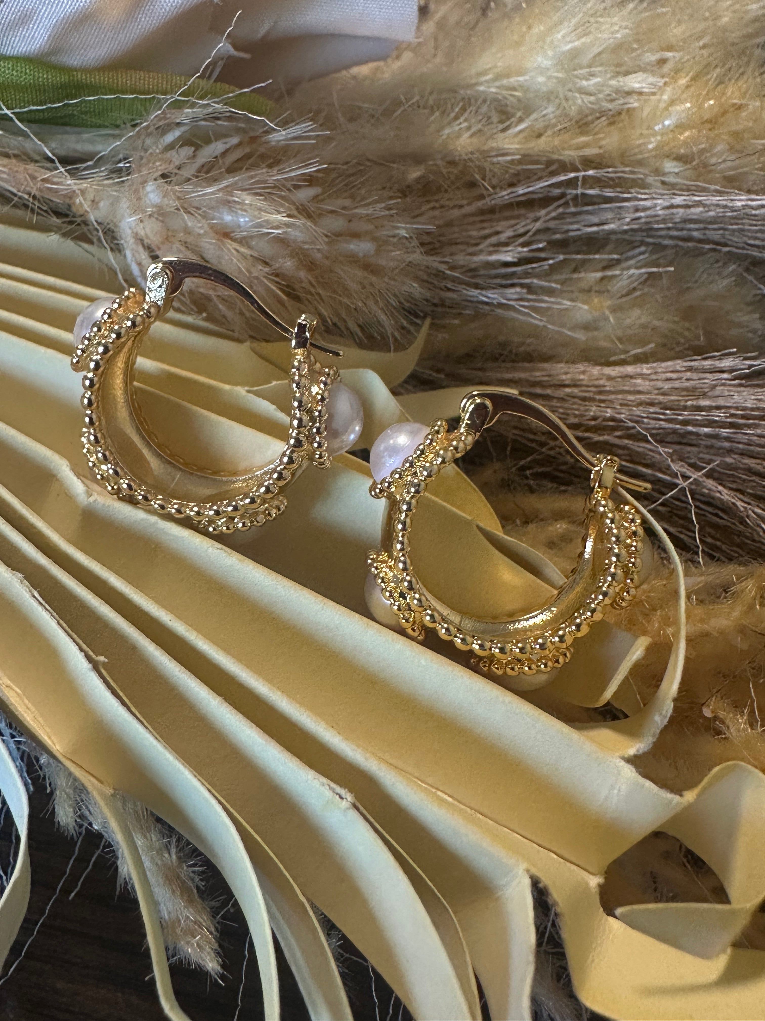 pearly chunk hoops