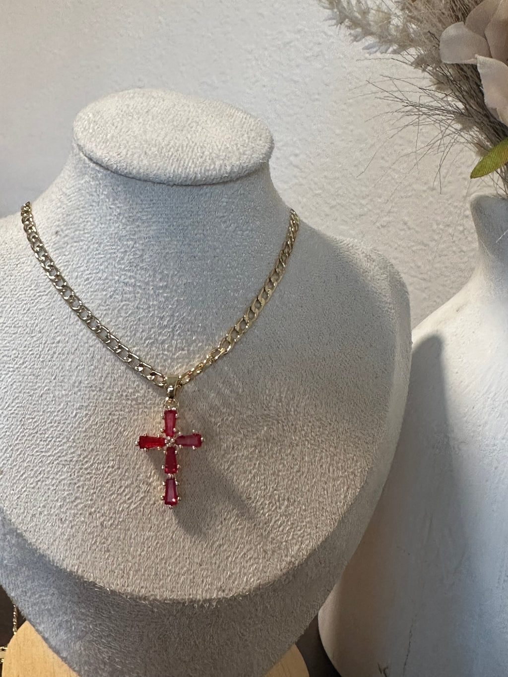 mini cross necklace