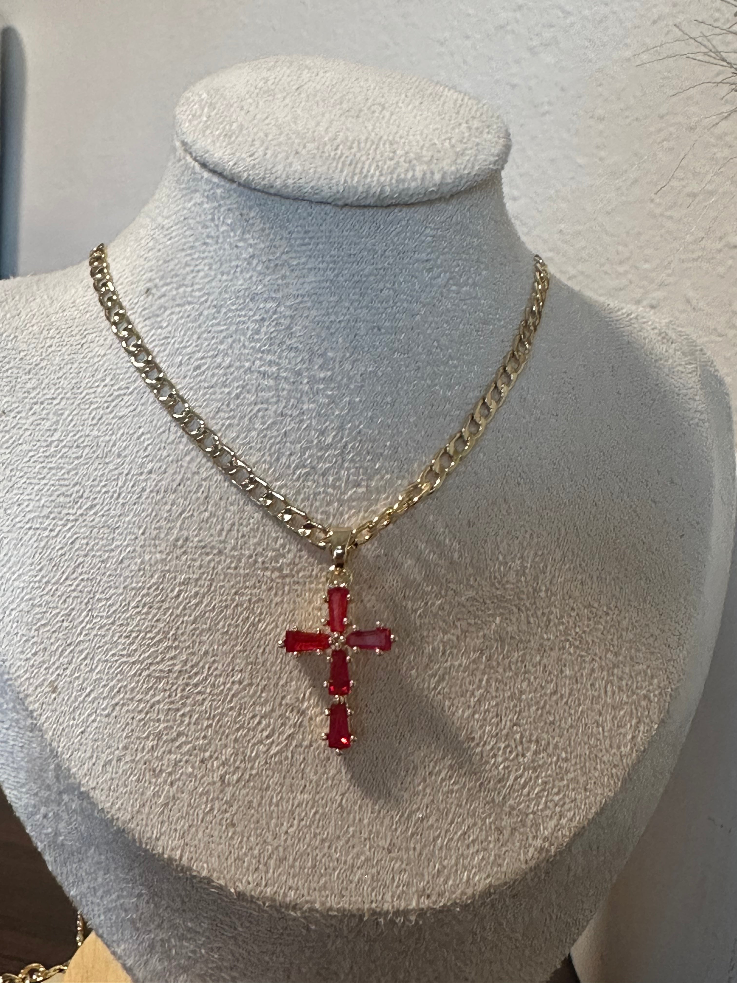 mini cross necklace
